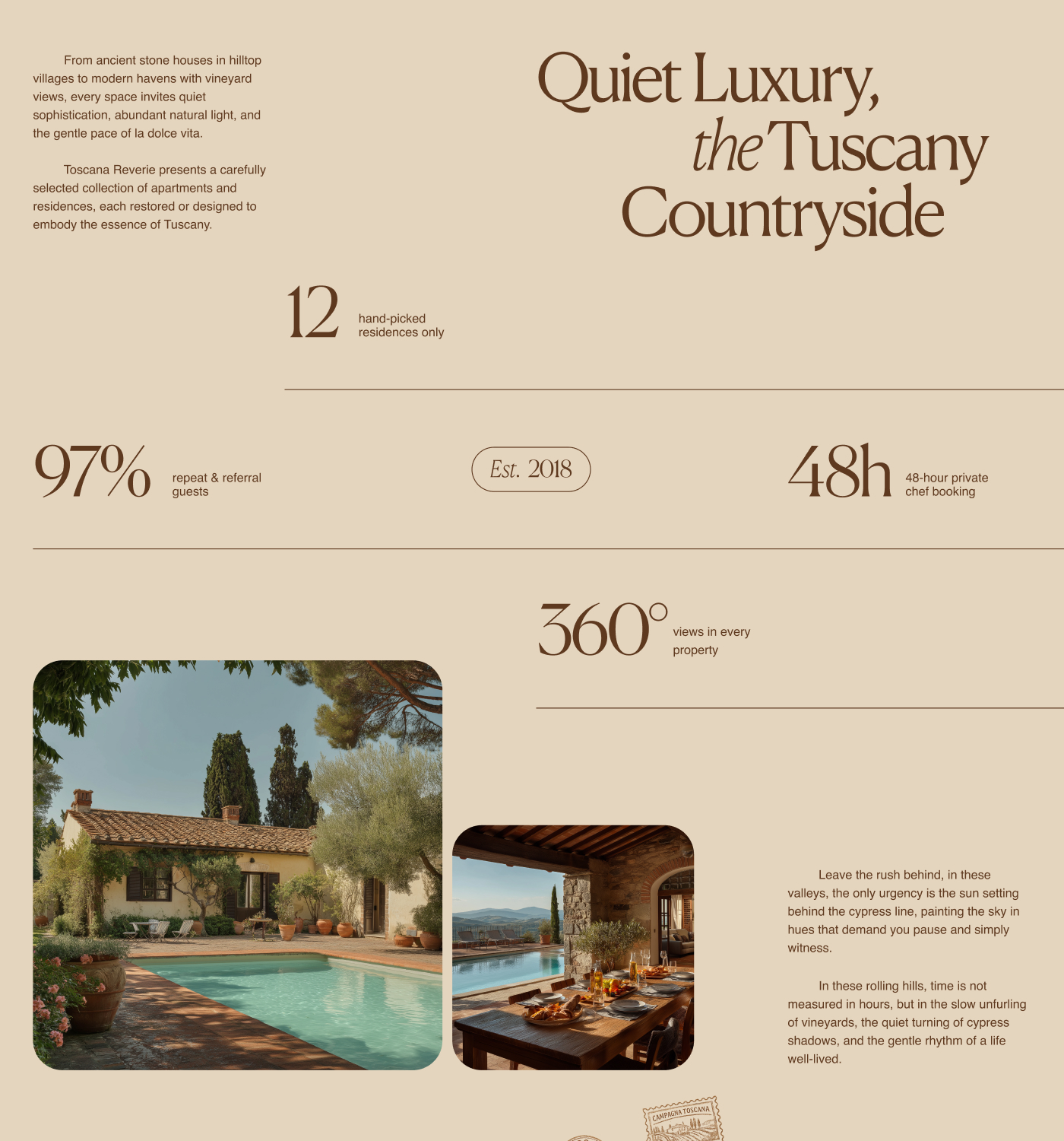 Reverie Tuscany Rentals screenshot