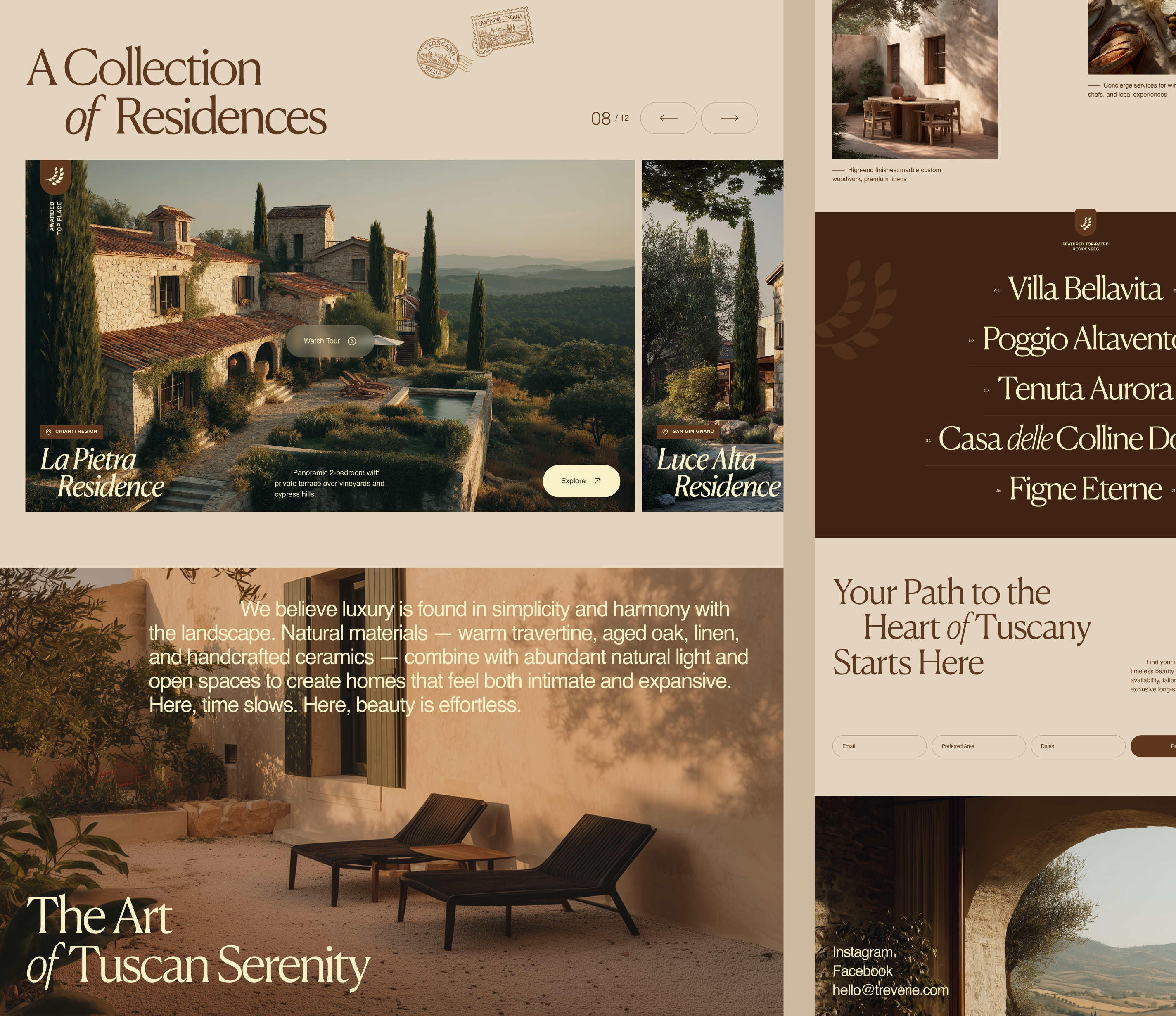 Reverie Tuscany Rentals screenshot